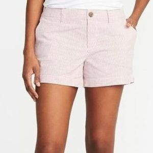 Old Navy Everyday Red Seersucker Shorts Sz 14